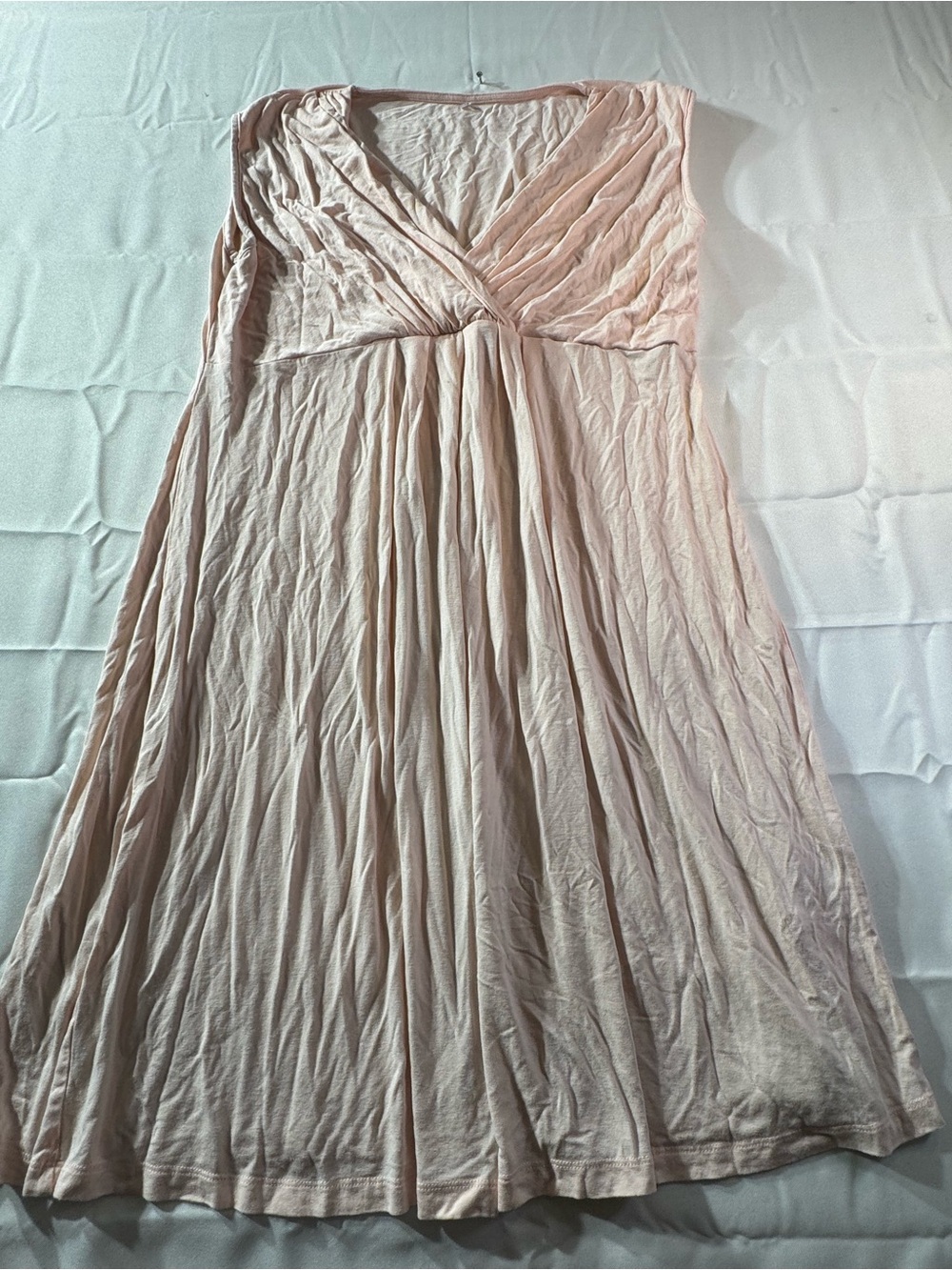 Women’s XXL Pink Empire Waist V-Neck Dress
